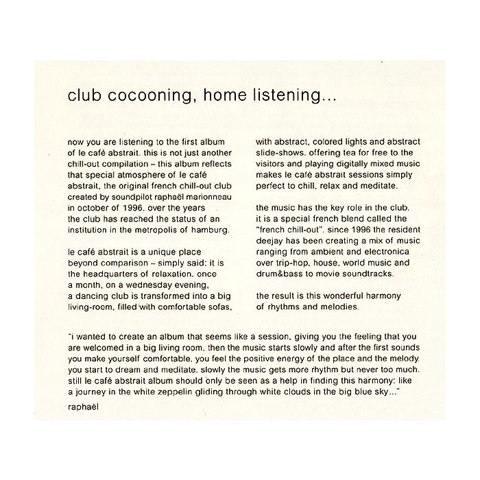 Various - Le Café Abstrait Volume 1 - Hi-Fly For The Couch Culture