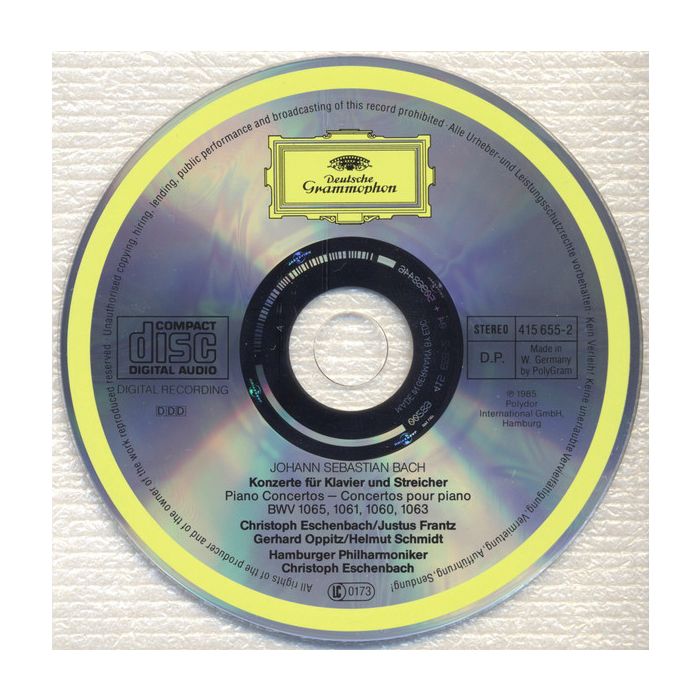 Johann Sebastian Bach - Christoph Eschenbach ???? Justus Frantz ???? Gerhard Oppitz ???? Helmut Schmidt ???? Philharmonisches Staatsorchester Hamburg - Klavierkonzerte BWV 1060 ???? 1061 ???? 1063 ???? 1065