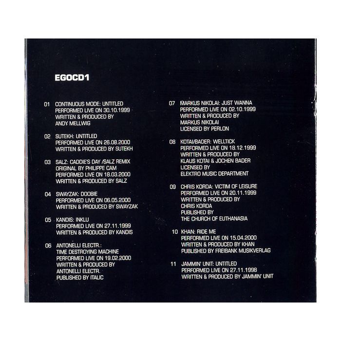 Various - Live Sets At Ego 1998-2000