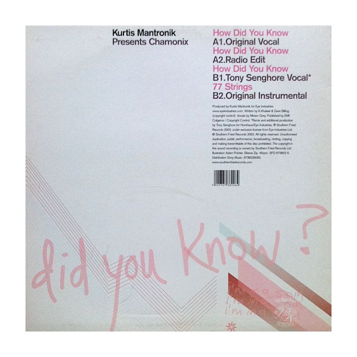 Kurtis Mantronik Presents Chamonix - How Did You Know