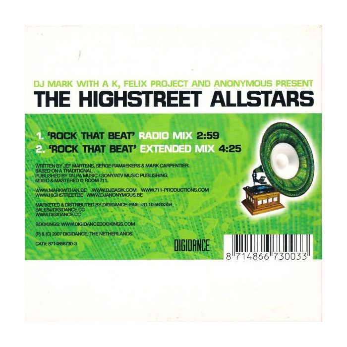 Mark With A K , Felix Project And Anonymous  Present The Highstreet Allstars - Rock That Beat