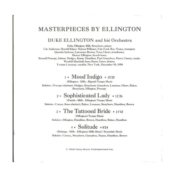 Duke Ellington And His Orchestra - Masterpieces By Ellington