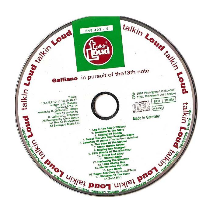 Galliano - In Pursuit Of The 13th Note
