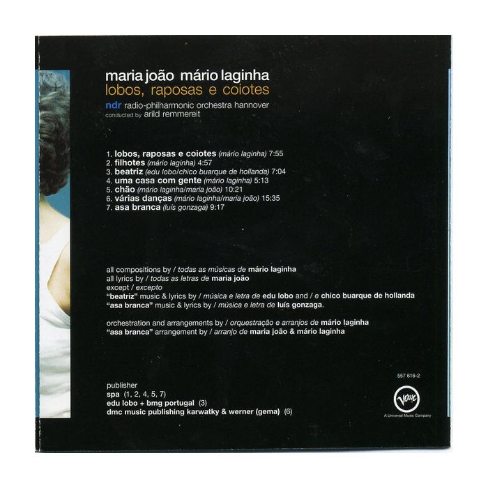 Maria João & Mário Laginha , Radio-Philharmonie Hannover Des NDR , Arild Remmereit - Lobos, Raposas E Coiotes