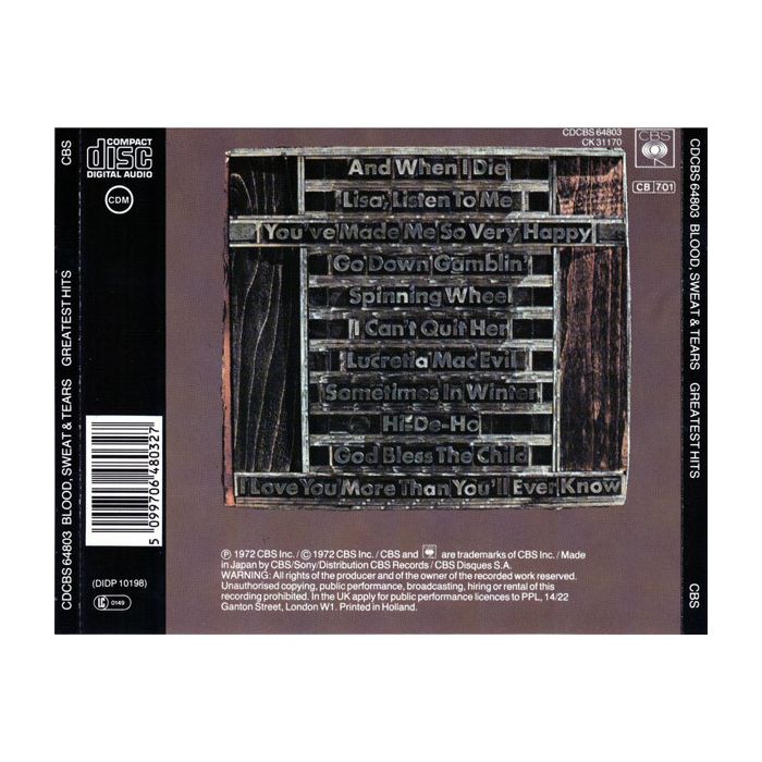Blood, Sweat And Tears - Greatest Hits