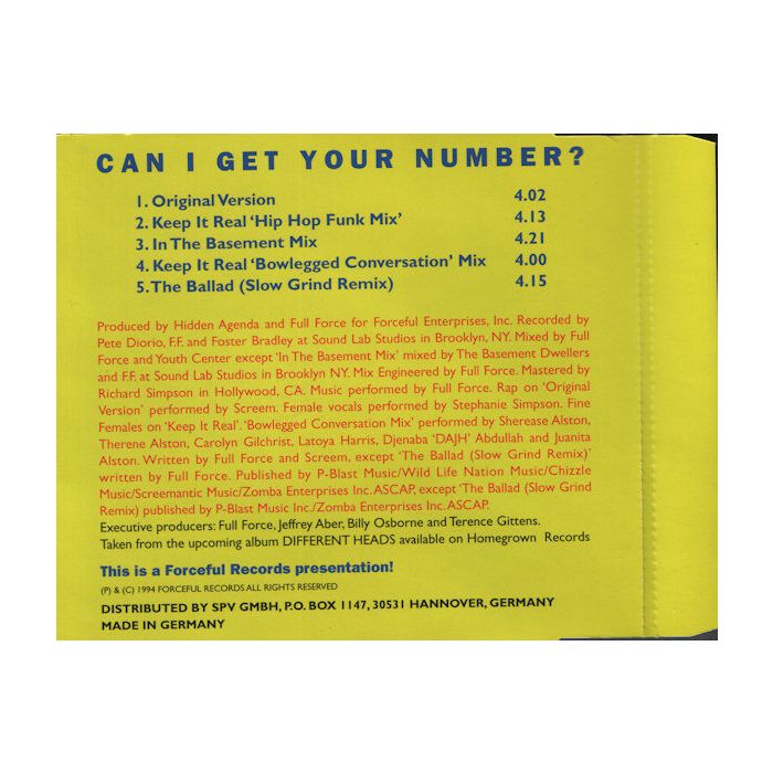 Full Force - Can I Get Your Number?
