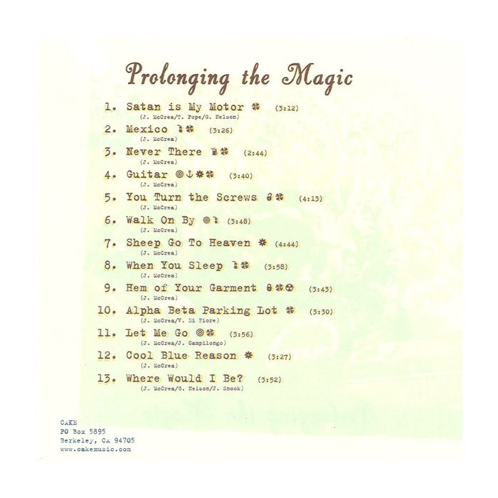Cake - Prolonging The Magic