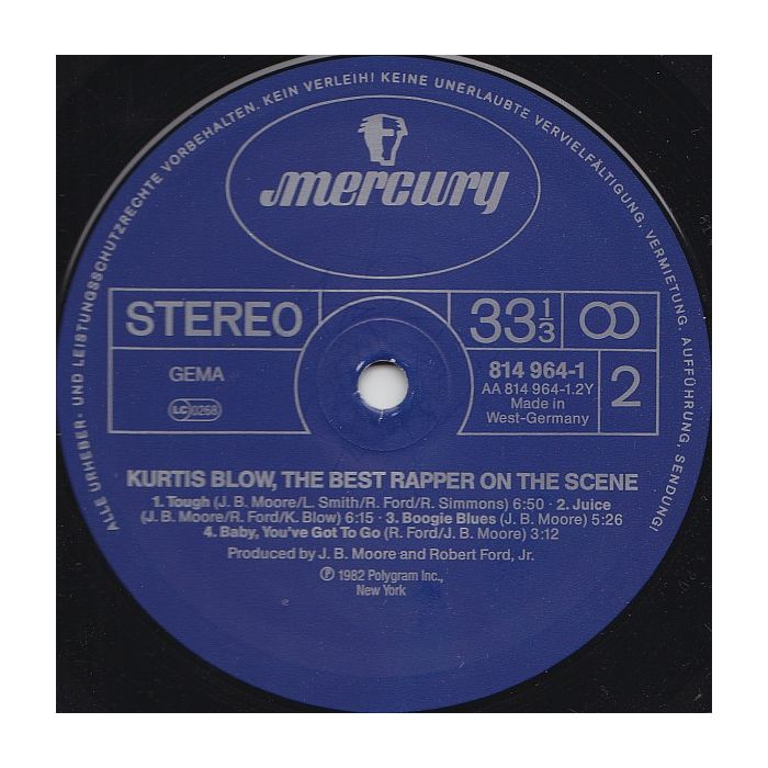 Kurtis Blow - The Best Rapper On The Scene