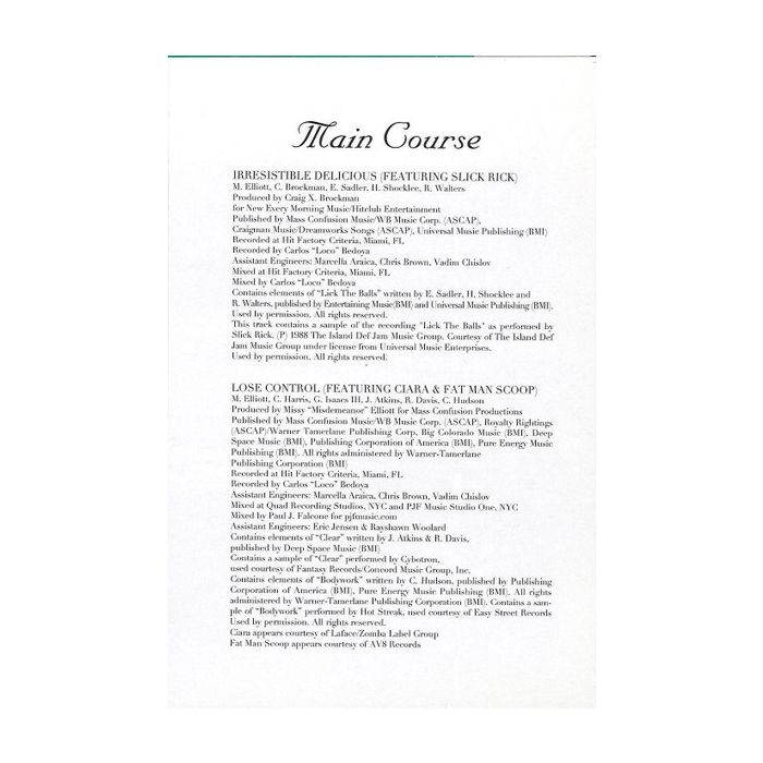 Missy Elliott - The Cookbook