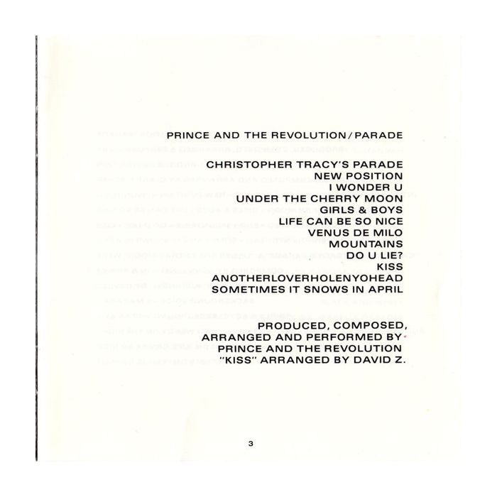 Prince And The Revolution - Parade