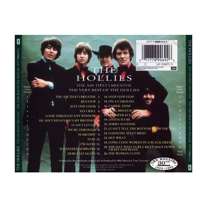 The Hollies - The Air That I Breathe - The Very Best Of The Hollies