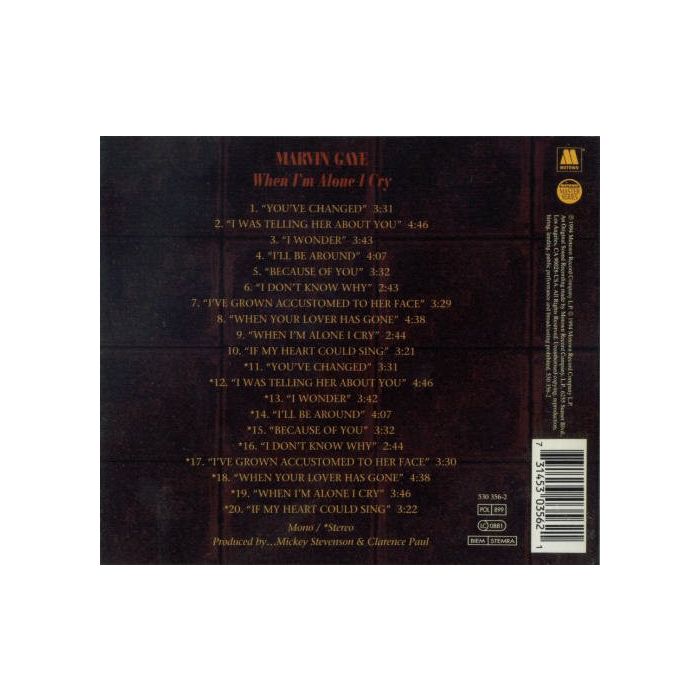 Marvin Gaye - When I'm Alone I Cry