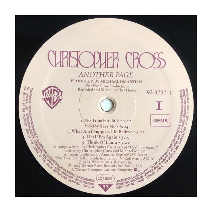 Christopher Cross - Another Page