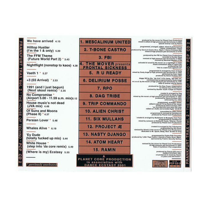 Various - Frankfurt Trax Volume 2 (The House Of Techno)