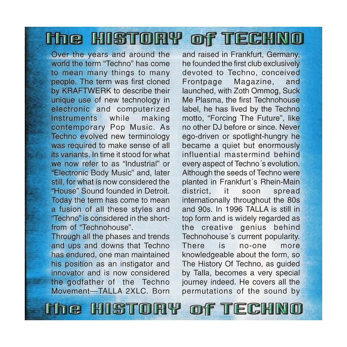 Talla 2XLC - The History Of Techno