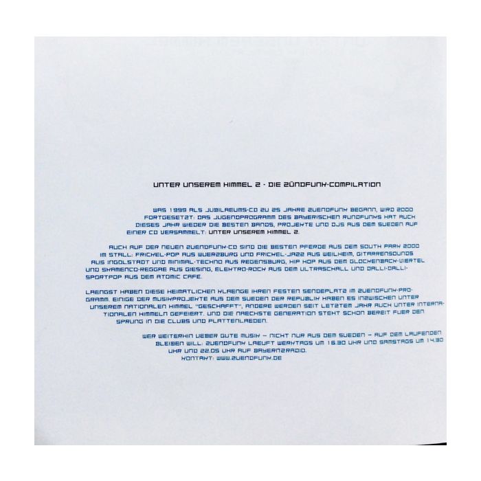 Various - Unter Unserem Himmel 2 - Die Zündfunk Compilation