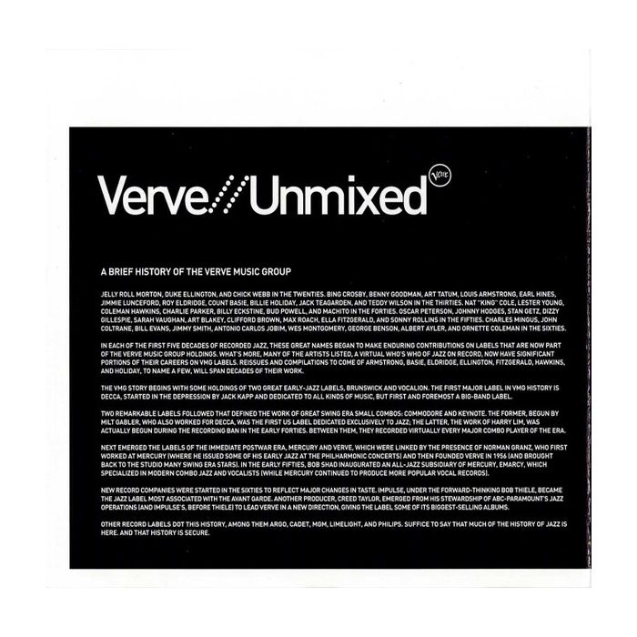 Various - Verve // Unmixed