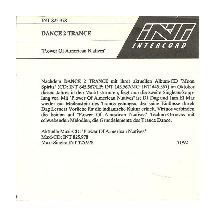 Dance 2 Trance - Power Of American Natives