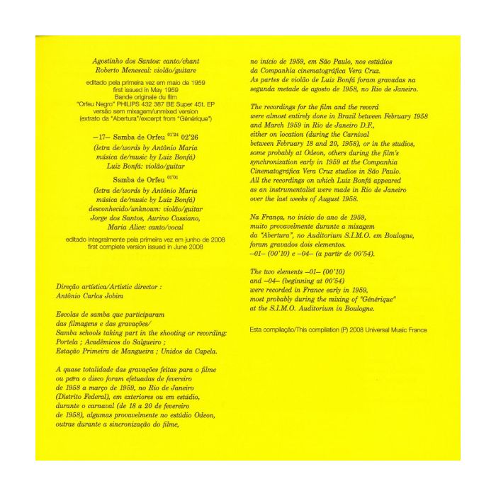 Various - Black Orpheus - The Original Soundtrack From The Marcel Camus Film