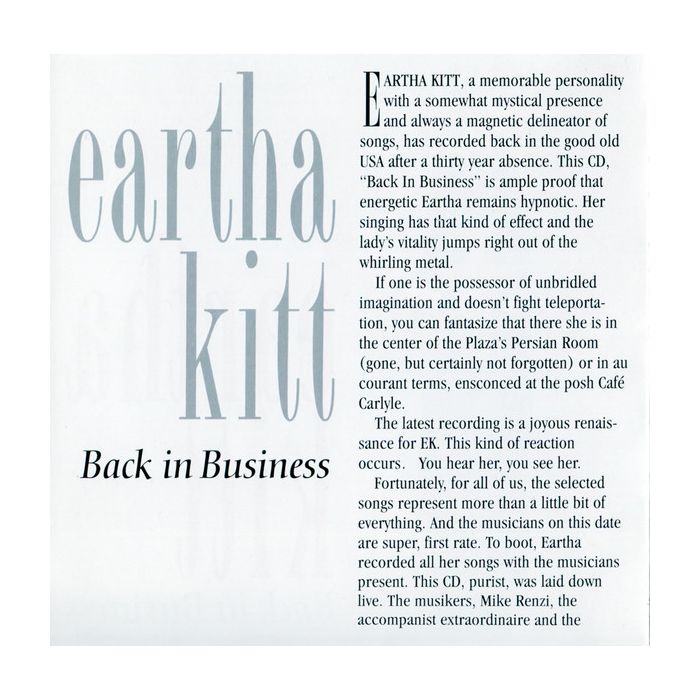 Eartha Kitt - Back In Business