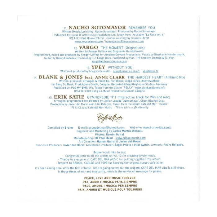 Various - Café Del Mar - Volumen Diez