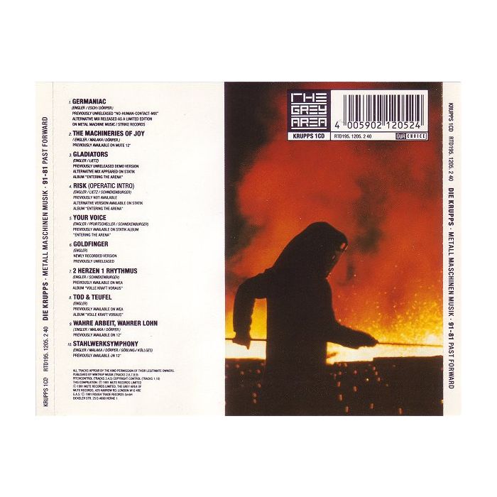 Die Krupps - Metall Maschinen Musik · 91-81 Past Forward