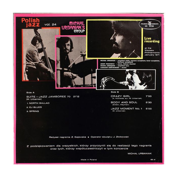 Michal Urbaniak's Group - Live Recording