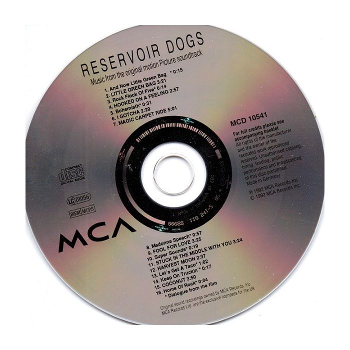 Various - Reservoir Dogs (Music From The Original Motion Picture Sound Track)