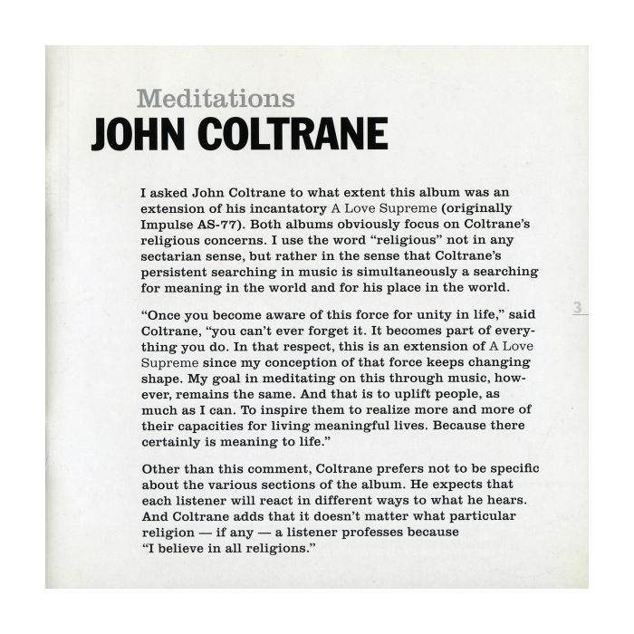 John Coltrane - Meditations