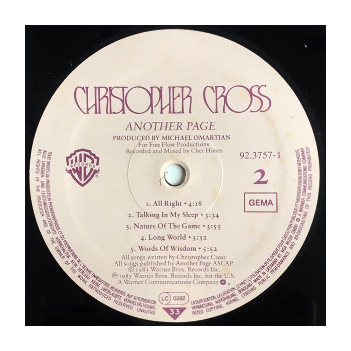 Christopher Cross - Another Page