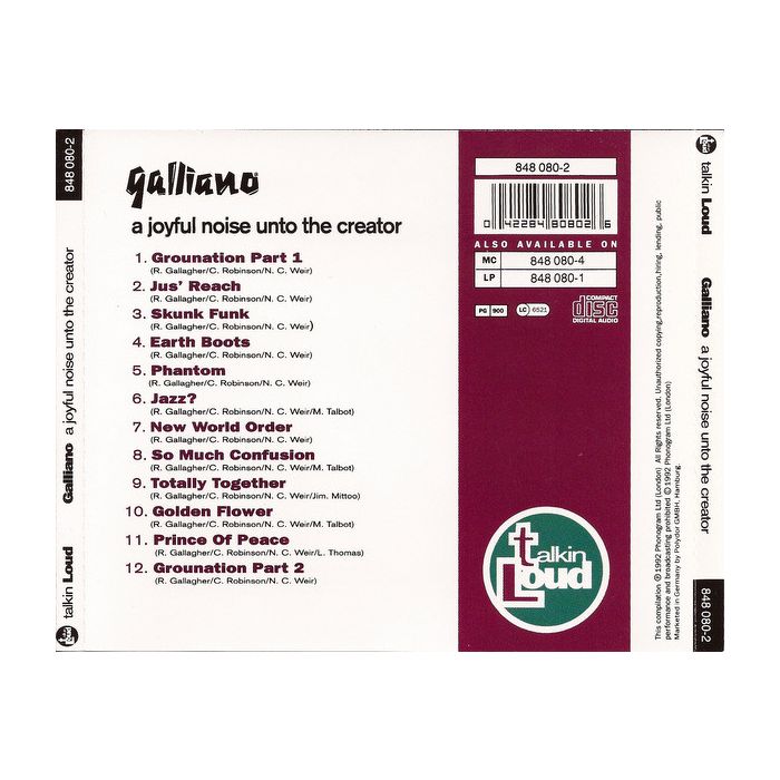 Galliano - A Joyful Noise Unto The Creator