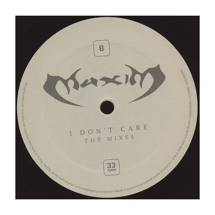 Maxim - I Don't Care (The Mixes)