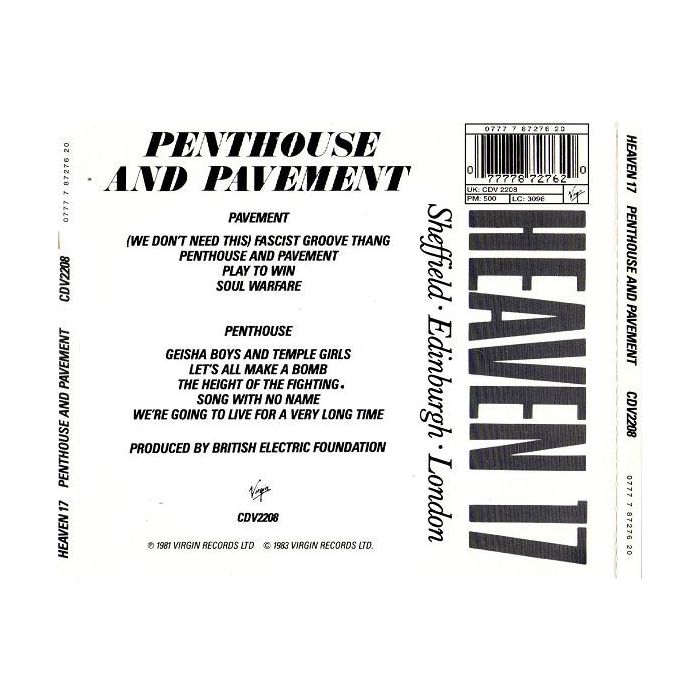 Heaven 17 - Penthouse And Pavement