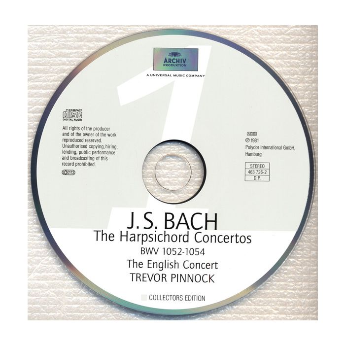 Johann Sebastian Bach : The English Concert · Trevor Pinnock - Concertos: Harpsichord · Violin · Flute · Oboe D'amore