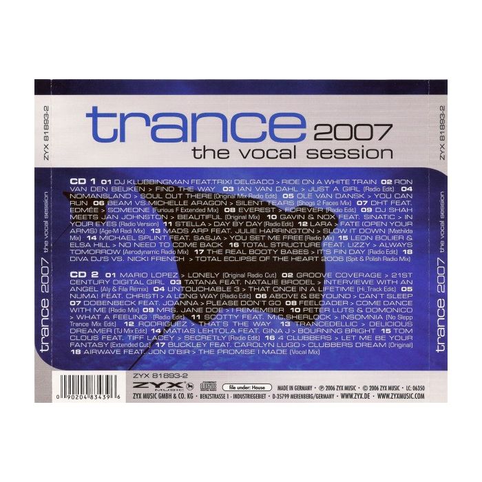 Various - Trance - The Vocal Session 2007