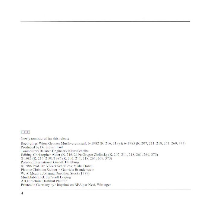 Wolfgang Amadeus Mozart , Itzhak Perlman , James Levine  , Wiener Philharmoniker - The 5 Violin Concertos