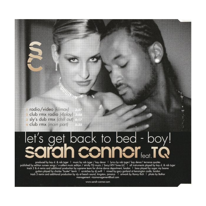 Sarah Connor Feat. TQ - Let's Get Back To Bed - Boy!