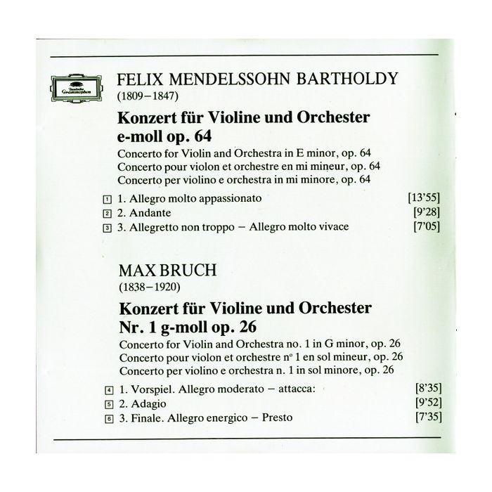 Felix Mendelssohn-Bartholdy • Max Bruch - Anne-Sophie Mutter · Berliner Philharmoniker · Herbert von Karajan - Violinkonzerte