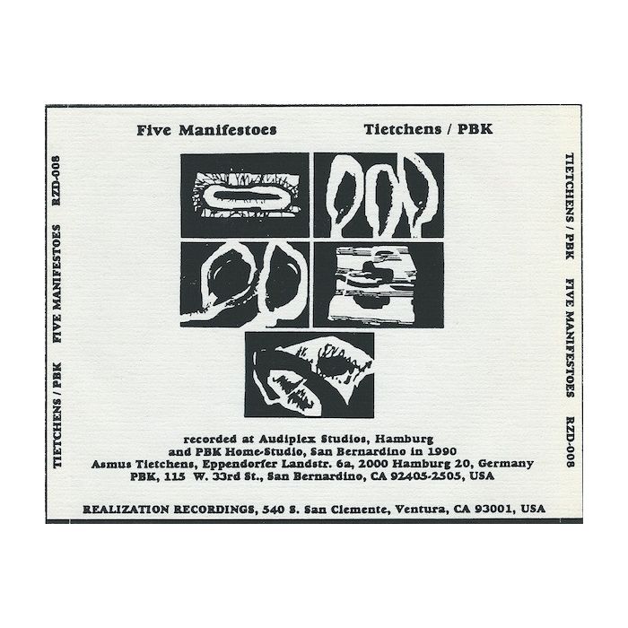 Asmus Tietchens / PBK - Five Manifestoes