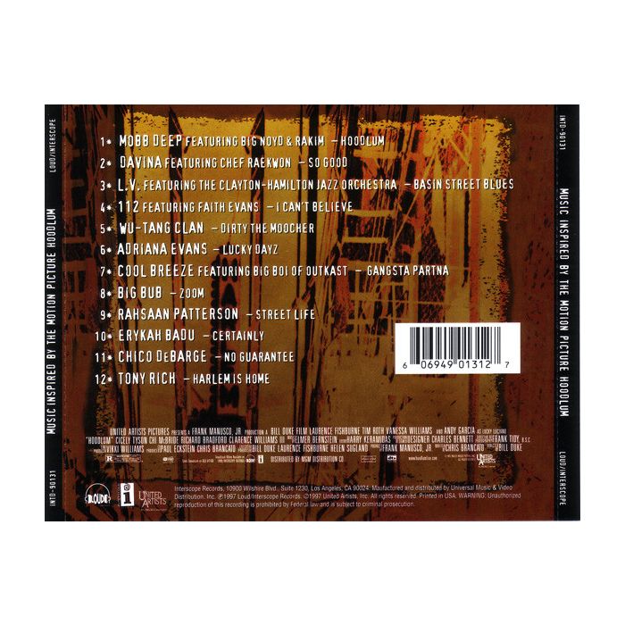 Various - Hoodlum - Music Inspired By The Motion Picture