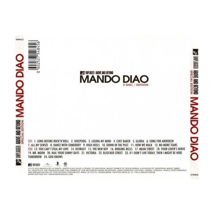 Mando Diao - MTV Unplugged (Above And Beyond)