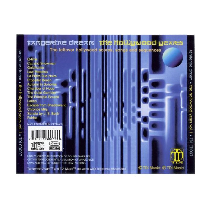 Tangerine Dream - The Hollywood Years Vol. 1