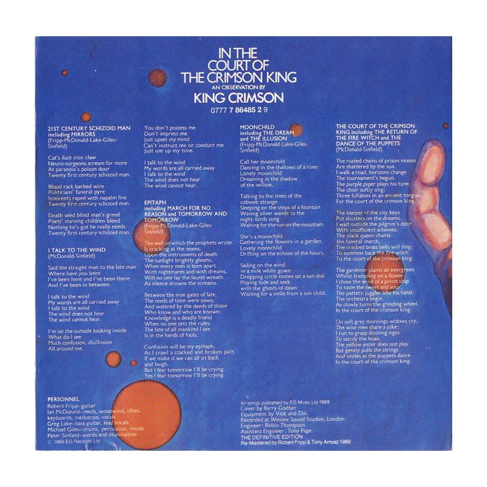 King Crimson - In The Court Of The Crimson King (An Observation By King Crimson)