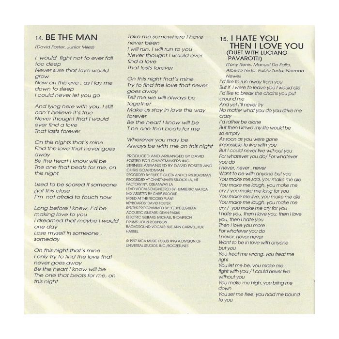 Céline Dion - Let's Talk About Love