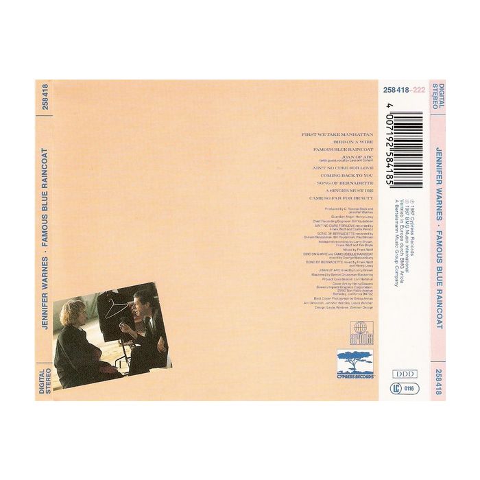Jennifer Warnes - Famous Blue Raincoat (The Songs Of Leonard Cohen)