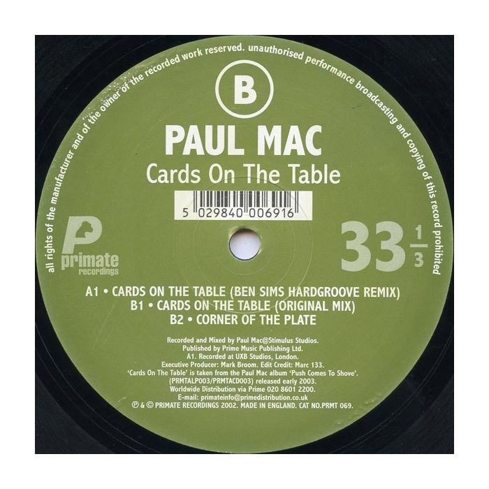 Paul Mac - Cards On The Table