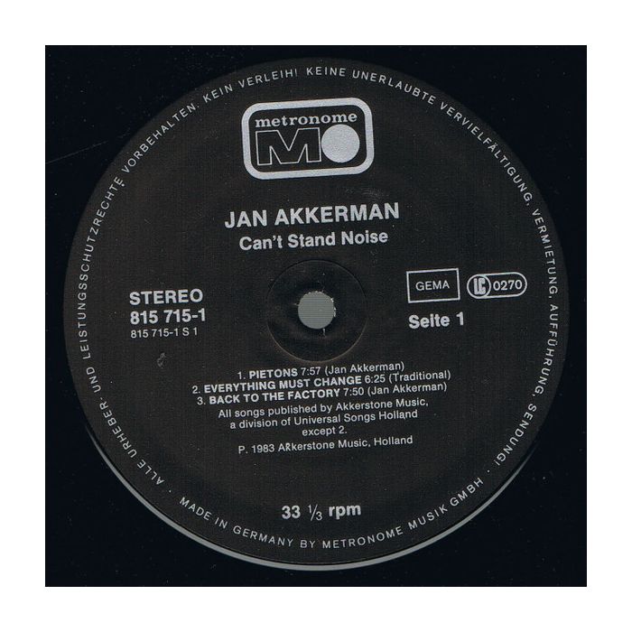 Jan Akkerman - Can't Stand Noise