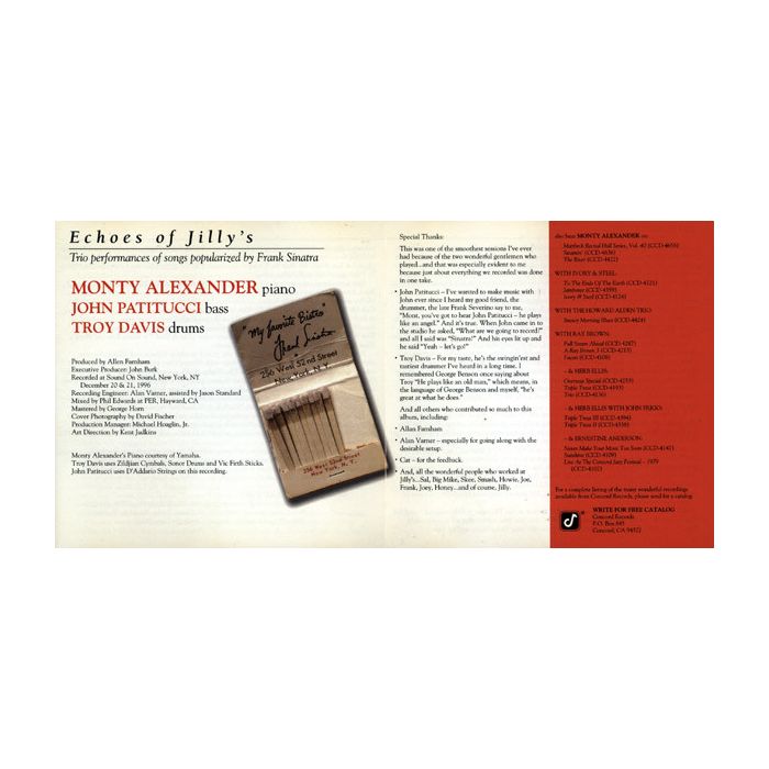 Monty Alexander With John Patitucci & Troy Davis  - Echoes Of Jilly's