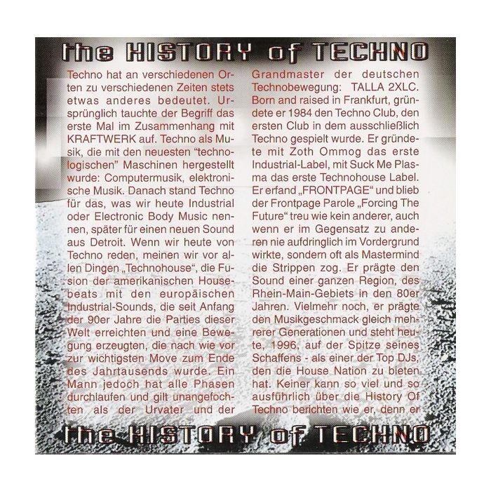 Talla 2XLC - The History Of Techno