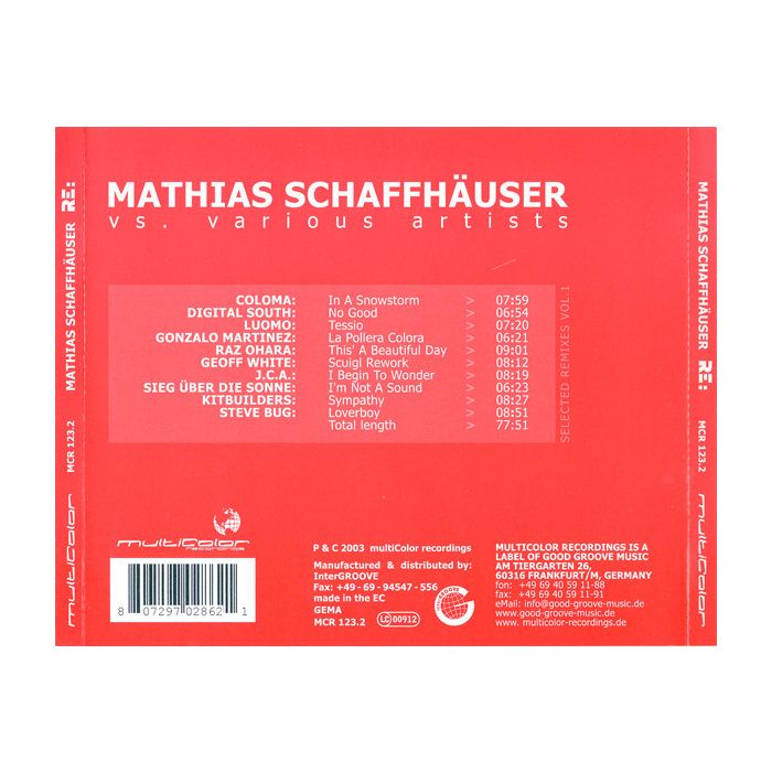Mathias Schaffhäuser vs. Various - RE: Selected Remixes Vol. 1